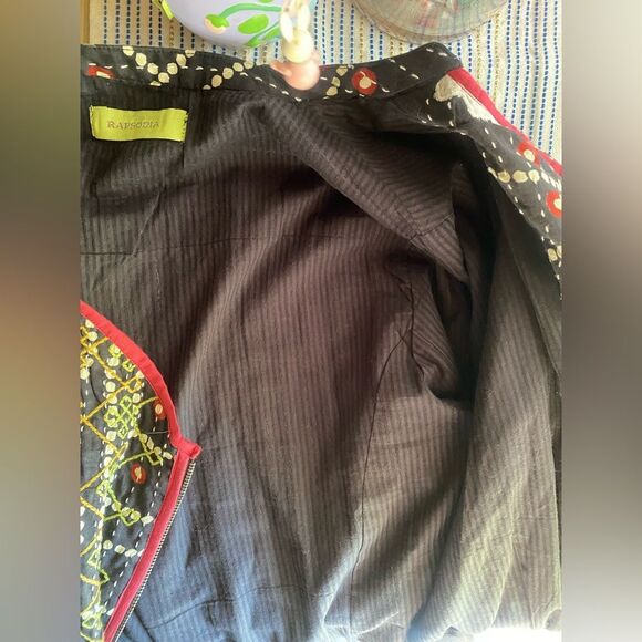 Rapsodia Womens Malit Jacket Women Embellished Boho Tribal Cotton Sz Large - Picture 12 of 13